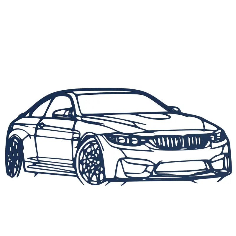 Dekoracja Ścienna - BMW M4 F32 - Niebieski