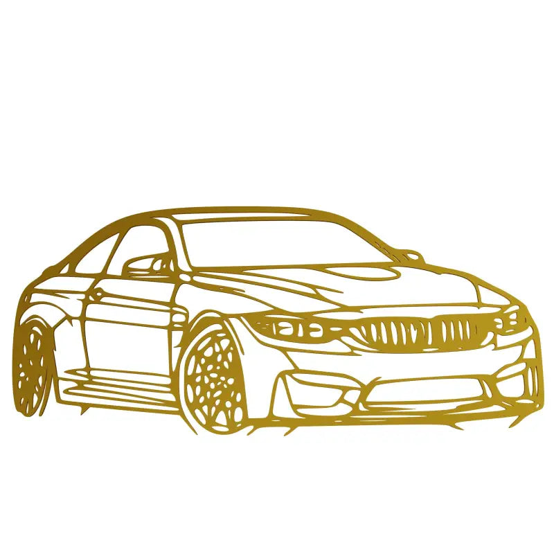 Dekoracja Ścienna - BMW M4 F32 - Złoty