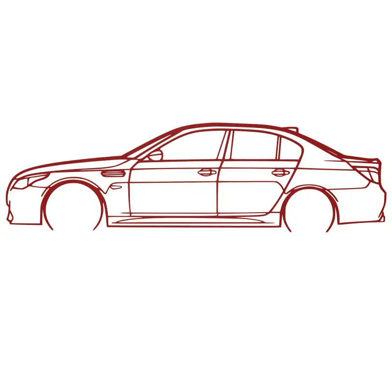 Dekoracja Ścienna - BMW M5 E60 - Czerwony