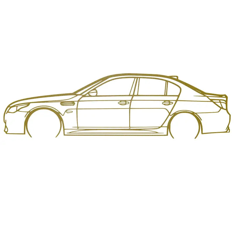 Dekoracja Ścienna - BMW M5 E60 - Żółty