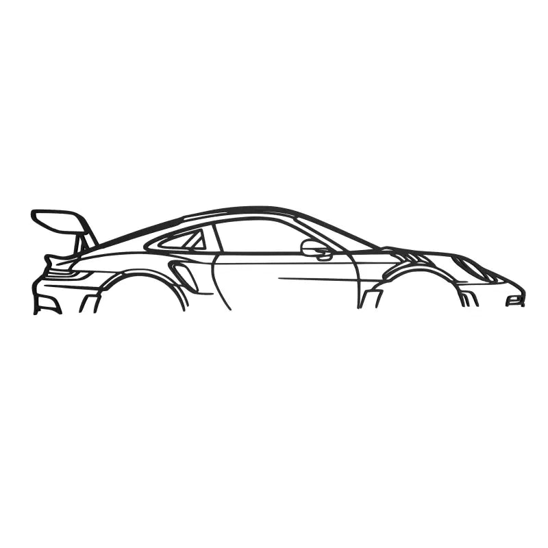 Dekoracja Ścienna dla Miłośnika Motoryzacji - Porsche 911 - Czarny
