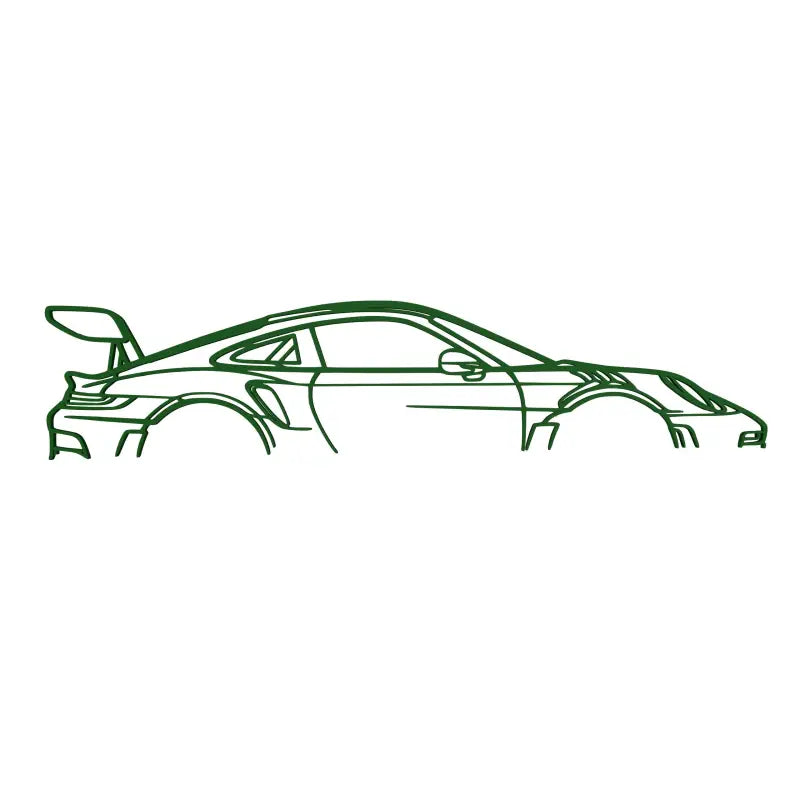 Dekoracja Ścienna dla Miłośnika Motoryzacji - Porsche 911 - Zielony