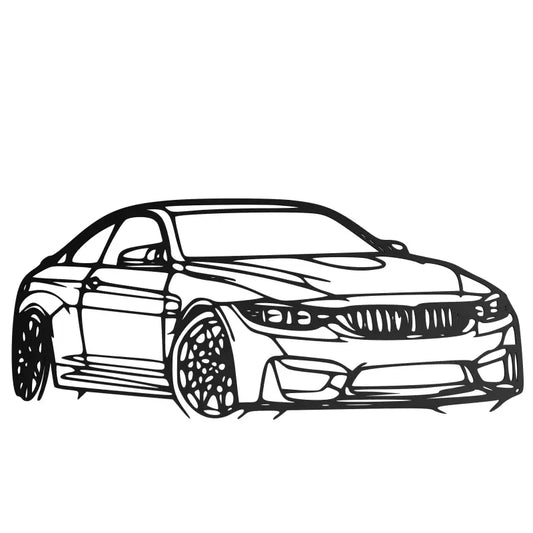Dekoracja Ścienna - BMW M4 F32 - Czarny