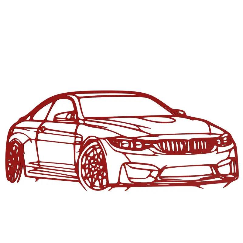 Dekoracja Ścienna - BMW M4 F32 - Czerwony