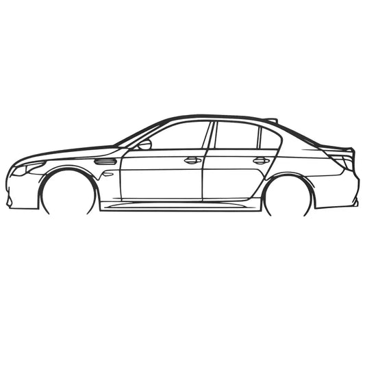 Dekoracja Ścienna - BMW M5 E60 - Czarny